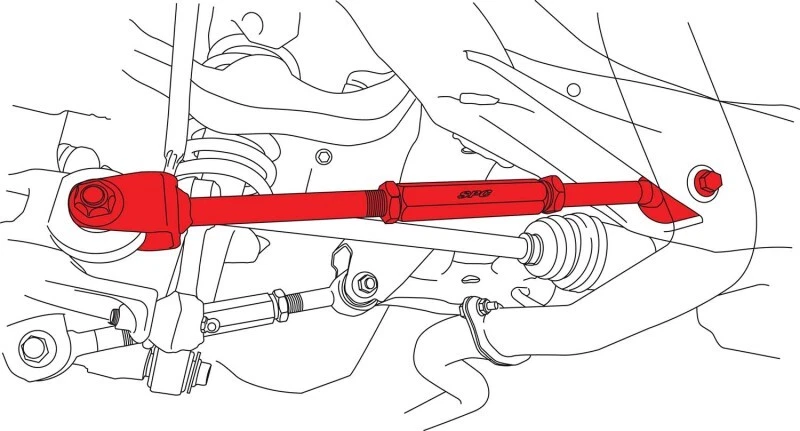SPC Performance Rear Adjustable Toe Arm for Subaru Legacy, Outback 2005-2009 Foto 3 de 4