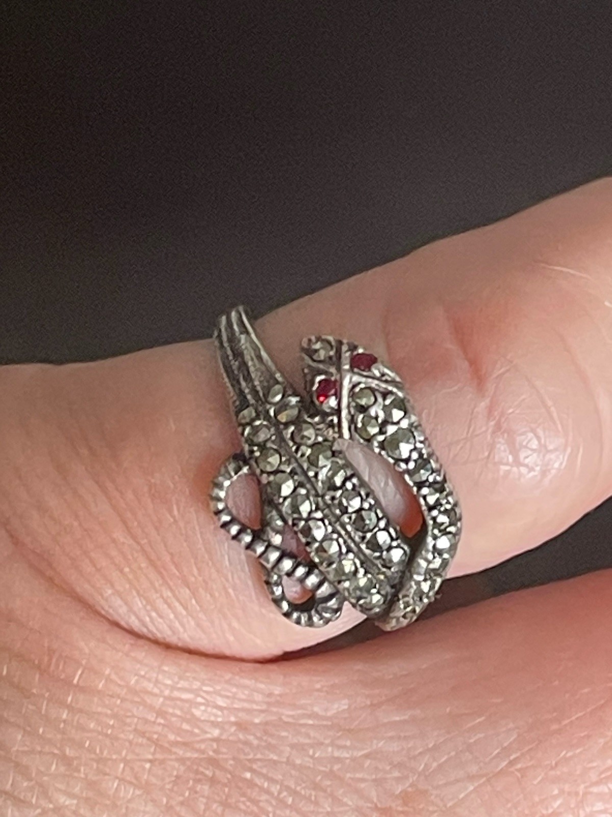 SOLID STERLING SILVER COILED SNAKE SERPENT COBRA … - image 9