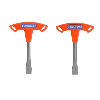 10mm T Handle Flat Head Screwdriver with Ergonomic Plastic Handle Wide Flathead