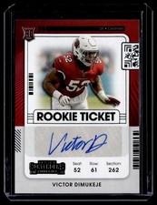 2021 Panini Contenders Rookie Ticket Auto Victor Dimukeje #242 D