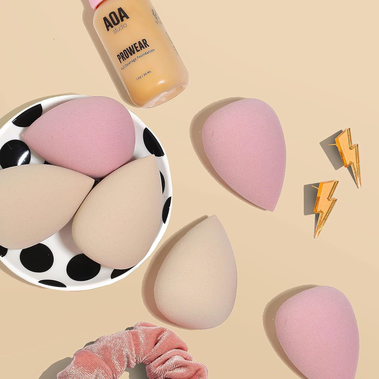 Collection Mochi Makeup Sponge Set – 6 Latex-Free Blenders for Cream & Powder