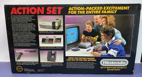 Nintendo NES Action Set CIB Complete Box + Zapper + 3 Games Punch-Out Metroid