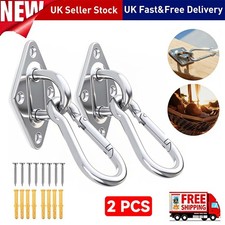 2set Heavy Duty Stainless Hammock Hanging Hook Swing Chair Bracket Hardware Tool