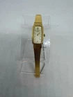 Seiko Tank Watch Women 13mm White Dial Gold Tone Rectangle 2e20-5010 New Battery