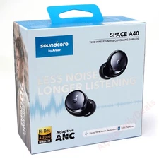 Soundcore by Anker Space A40 Adaptive ANC True Wireless Earbuds Black