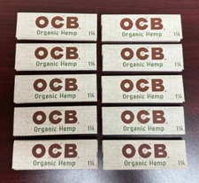 OCB ORGANIC 1 1/4 Cigarette Rolling Papers -10 PACKS