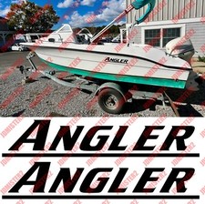 Angler Boat Yacht Decals Angler Boat Vinyl Stickers - Any Size Any Color Angler Boat Yacht Decals Angler Boat Vinyl Stickers - Any Size Any Color