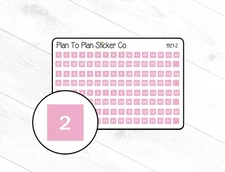1921-2~~Tiny Light Pink Date Squares Planner Stickers.