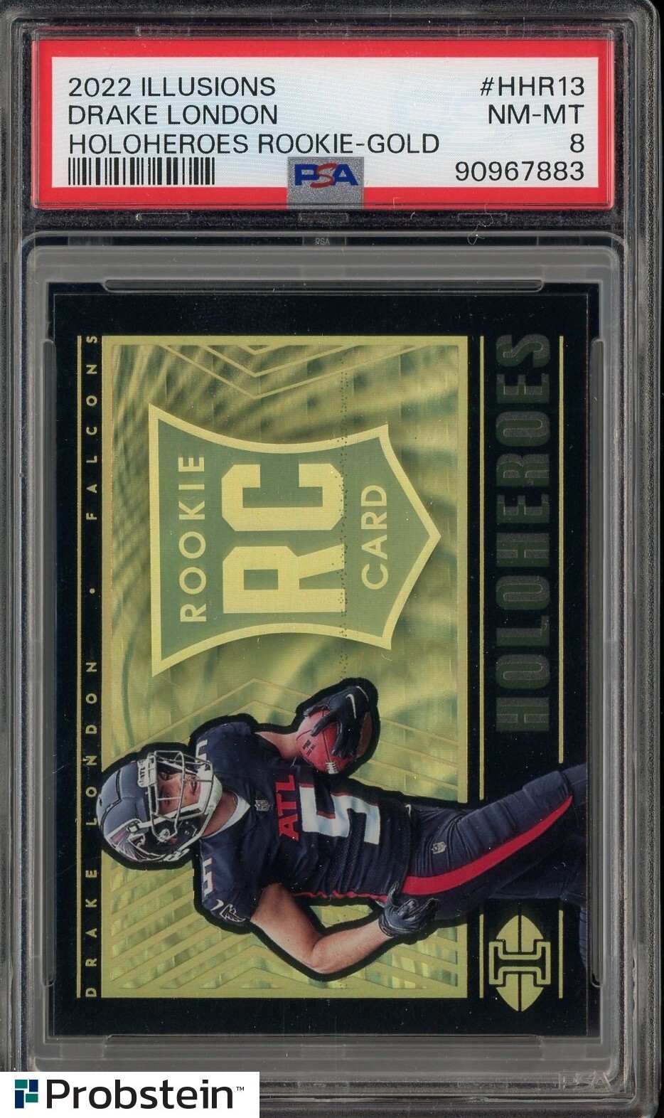Drake London Panini Illusions Holoheroes Rookie #HHR13 Gold