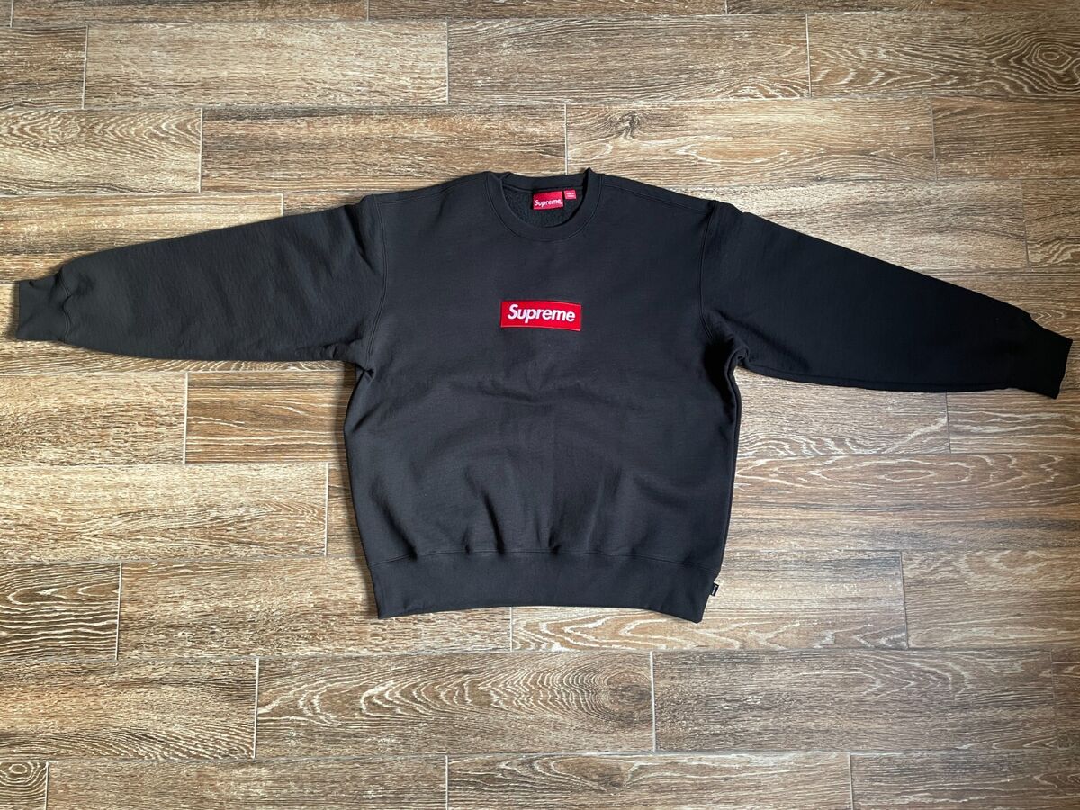 22FW Supreme Box Logo Crewneck Black L-