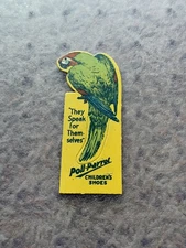 Poll Parrot Children’s Shoes Vintage Cardboard Advertising Sign Pop-Up Ephemera