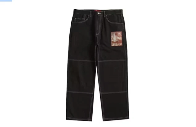 Pantalon noir Supreme Mark Leckey Dream anglais enfant panneau sergé taille 36