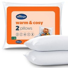 Image of Silentnight Warm And Cosy Pillows 2 Pack Winter Soft Medium Support Side Front