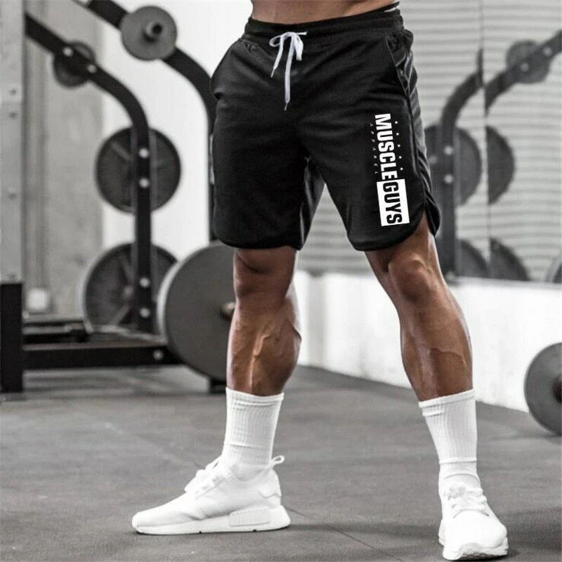 Pantalones Cortos Deportivos Para Hombre Entrenamiento Culturismo GIMNASIO  Negro