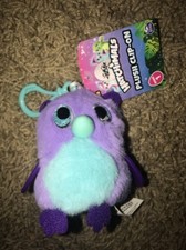 Hatchimals Series 1 Minis Mini Plush Clip-On Soft Purple Teal Draggle
