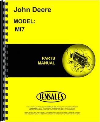 John Deere MI7 Mower Parts Manual