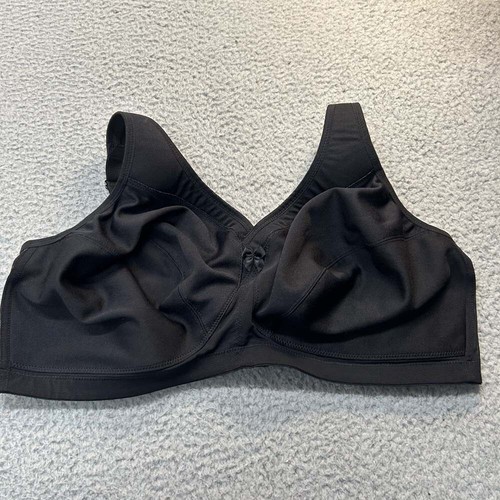 Glamorise Bra 44F Full Coverage 1005 MagicLift Active Support Bra Black - 第 1/9 張圖片