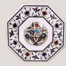 White Marble Coffee Table Precious Elegant Stone Luxury Living Room Furniture