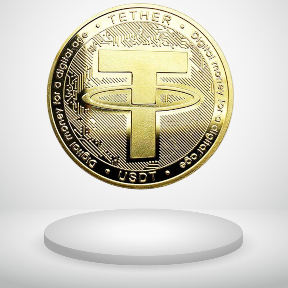 Tether | USDT Physical Crypto Coin Novelty Souvenir Token Gold Color | eBay