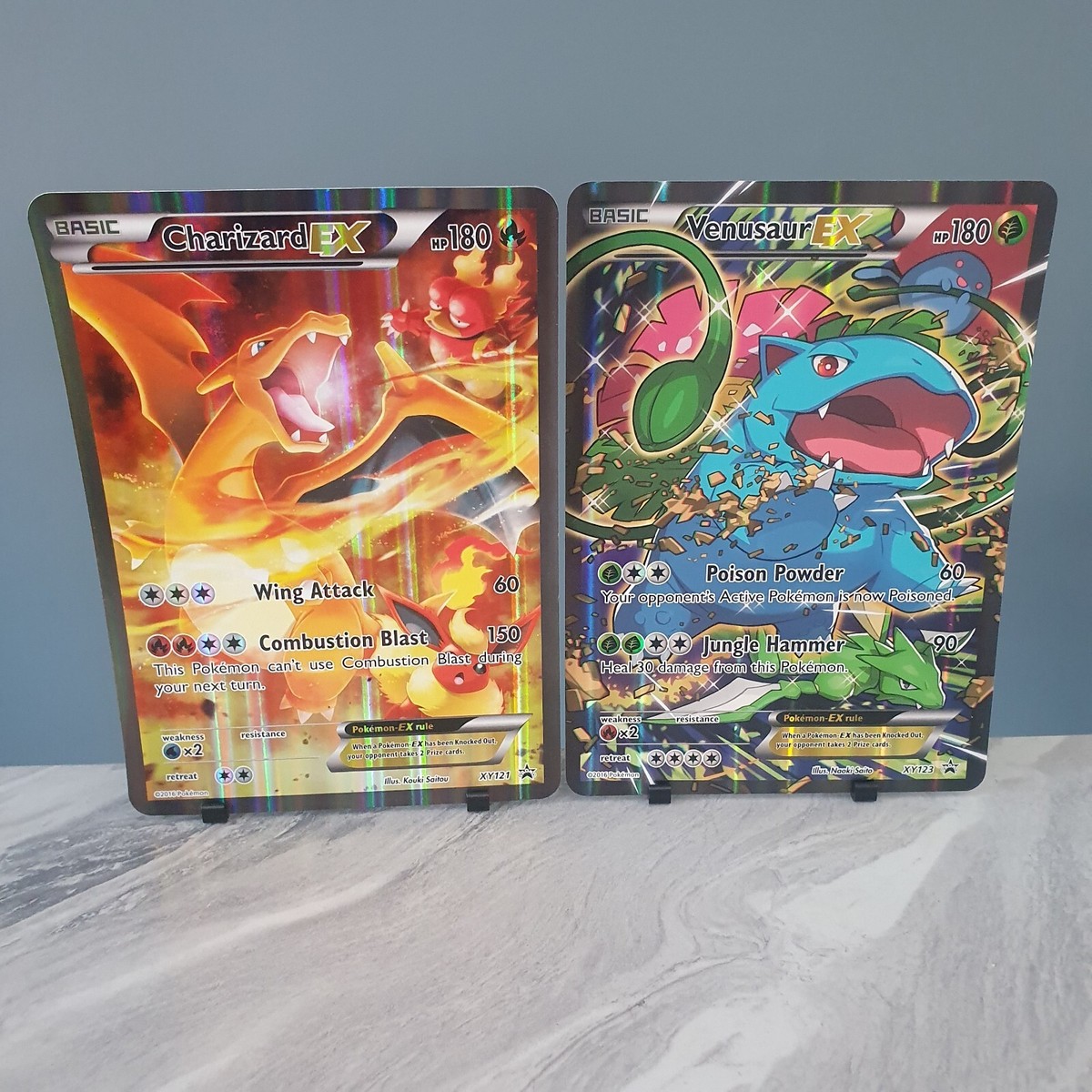 クロヒナのガラルリュウス EX 330 HP Pokémon TCG Jumbo Charizard Venusaur EX Black Star Promo Bundle