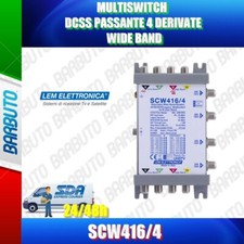 MULTISWITCH DCSS SKY PASSANTE 4 DERIVATE WIDE BAND SCW416/4  LEM ELETTRONICA