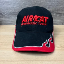 Aircat Hat Cap Strap Back Black Red Pneumatic Tools One Size Adjustable