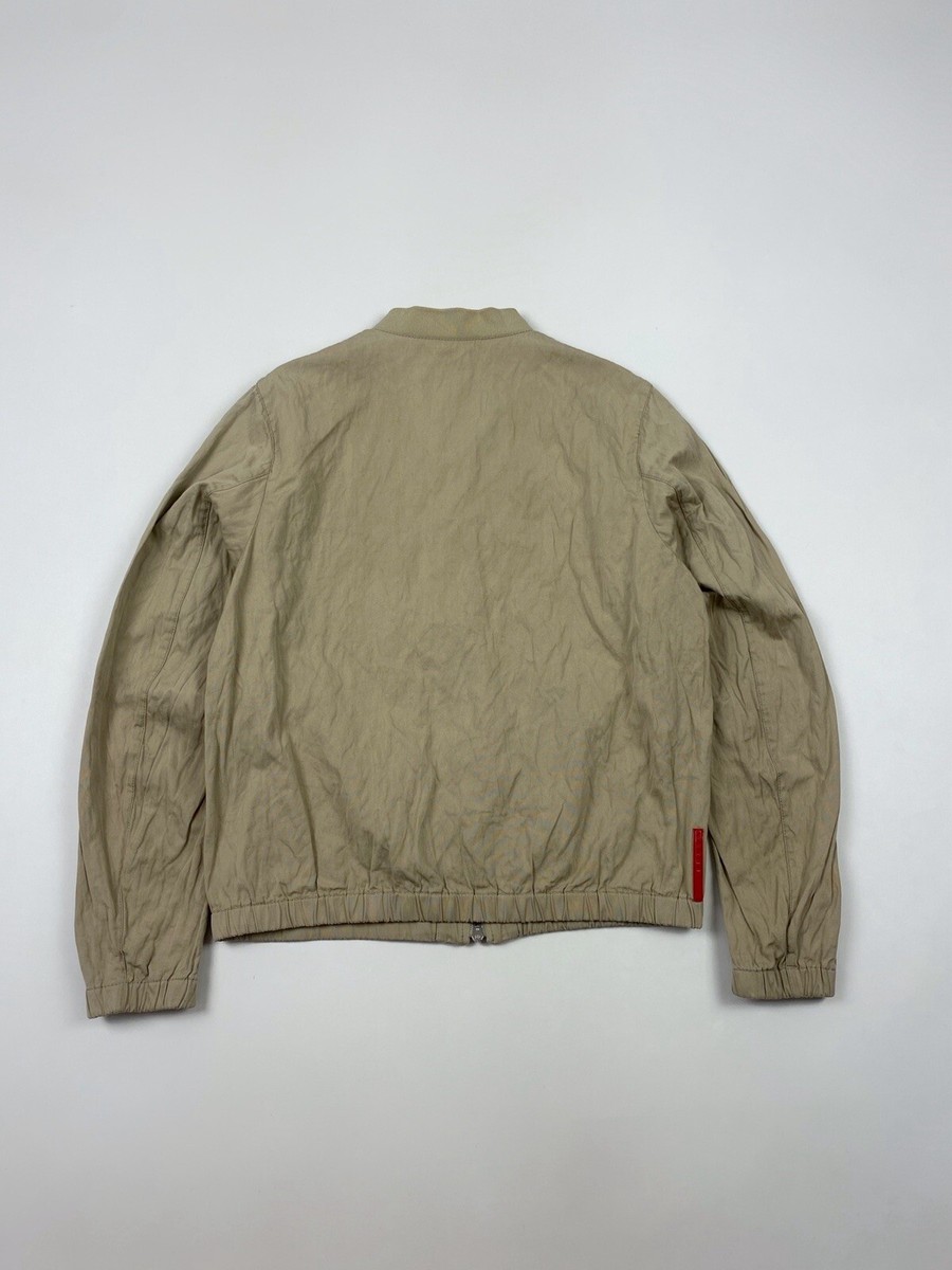 Prada Sport Red Tab Basic Cotton/Metal Bomber Jacket | eBay