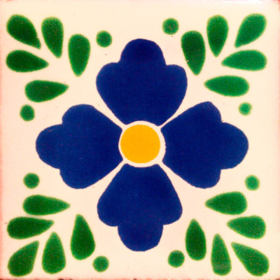 #C053) Mexican Tile sample Ceramic Handmade 4x4 inch, GET MANY AS YOU NEED !!