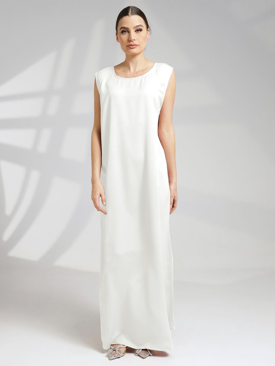 knee length dresses for ladies INNER DRESS -LONG SLEEVE – Rayaan Couture main image 0