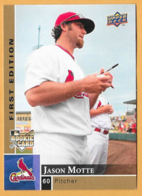 Carlisle Baseball ジャケット Steve Martin 14 JASON MOTTE ST. LOUIS CARDINALS #387 - UPPER DECK FIRST EDITION NM