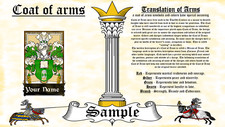 Jhose-Juyce COAT OF ARMS HERALDRY BLAZONRY PRINT