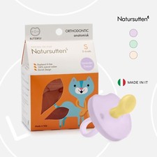 Natursutten Natural Rubber Butterfly Orthodontic Pacifier, Lavender Dreams