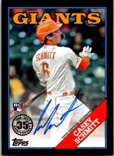 2023 TOPPS 1988 35TH ANNIVERSARY AUTO BLACK #88BAU-CAS CASEY SCHMITT RC 165/199