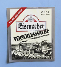 Altes Bieretikett  , EISENACHER Brauerei + 2010 , Eisenach / Thüringen #1043#