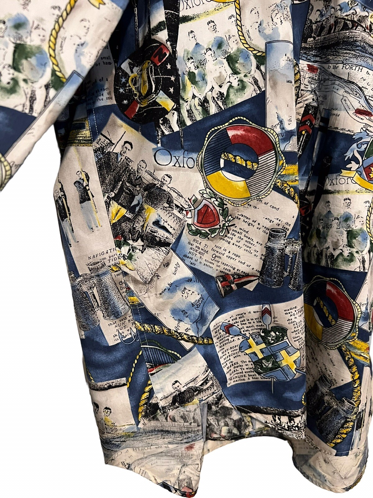 FILA Camicia Tommy Hilfiger uomo X Large stampa canottaggio all over bottoni