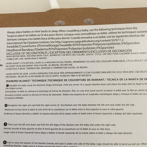 NEW (0-3M) Swaddle Blanket and Headband Set Floral Baby Gift | Baby Essentials - Foto 5 di 7