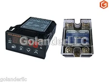 Universal 1/32DIN PID Temperature Controller, Red + 25A SSR