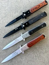 (WHOLESALE LOT x 12) ElitEdge Milano Style Spring Assisted Pocket Knife - 428