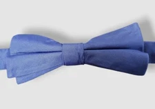 Tommy Hilfiger Men Blue Textured Pre-tied Silk Bow Tie