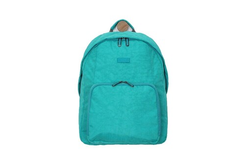 CALPAK Kaya Blue Leather Laptop Backpack for 15 in Laptop 