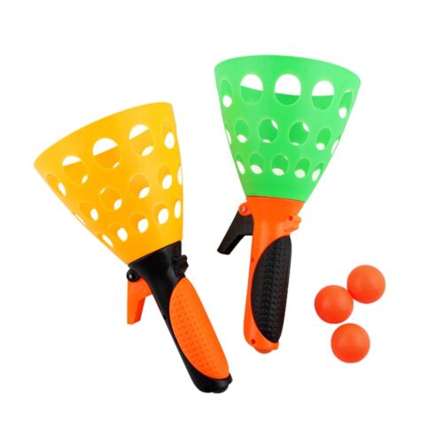 Fun Ball and Cup Toy Set Ball Game with 2 Catch Launcher Baskets and 3 Balls New - Afbeelding 1 van 9