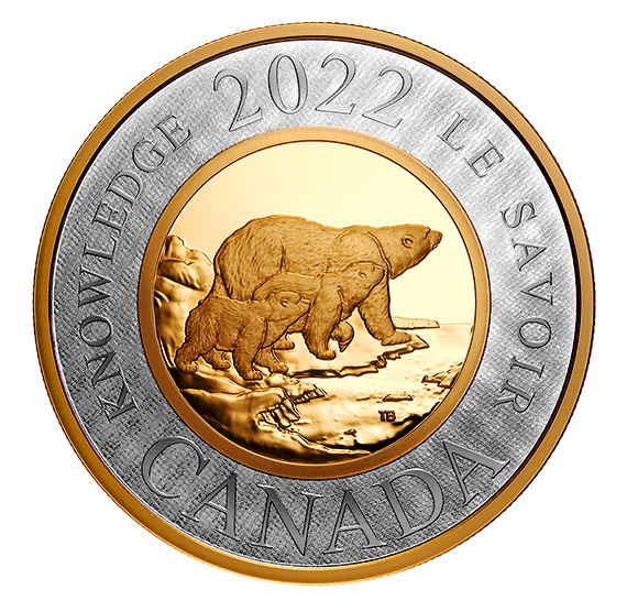 🇨🇦 Canada Oversized Path of Knowledge $2 Dollar Coin, Polar Bear