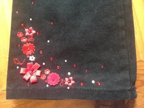 NWT Girls BONGO Black Denim Jeans with Rhinestones and BELT Size 6X - Picture 2 of 5