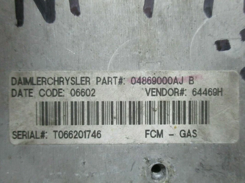 NY779-29 2001 2002 CARAVANA VOYAGER TOWN & COUNTRY COMPUTADORA DE CONTROL MULTIFUNCIÓN Foto 2 de 2