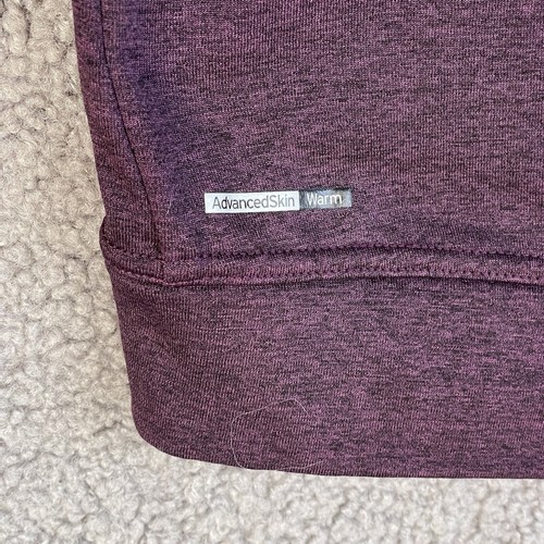 Salomon Mens XL Pulse Mid Layer Full Zip Hoodie Jacket Lightweight Maroon / Navy - Picture 7 of 16