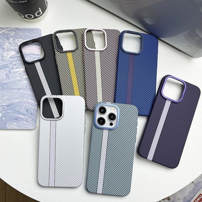 Ultra Thin Carbon Fiber Texture Hard PC Case For iPhone 16 Pro Max 15 14 13 12
