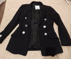blazer with silver buttons