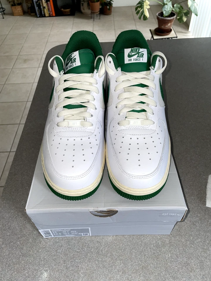 Nike Air Force 1 '07 LV8 Varsity Jacket Pine Green White - Men’s Size 11 - Image 2 of 4