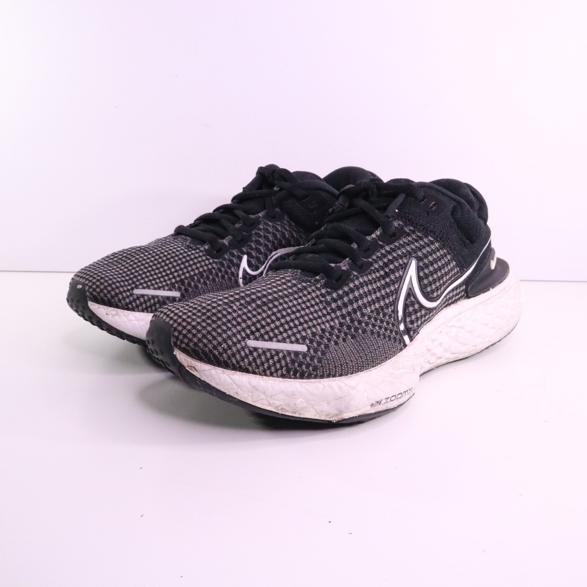 Nike ZoomX Invincible Run Flyknit 2 Mens 7.5 Black White Running DH5425-001 Nike ZoomX Invincible Run Flyknit 2  main image 3