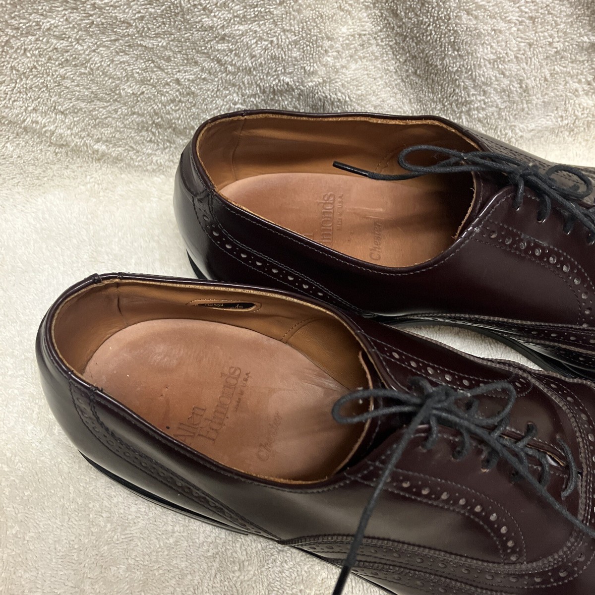 Vintage Allen Edmonds Chester Mens Wingtip Leather DARK Vintage Allen Edmonds Chester Mens Wingtip Leather DARK